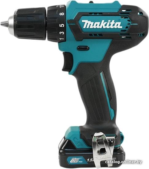 Дрель-шуруповерт аккумул MAKITA CXT 12В max 10мм 30/14Нм (2*1.5Ач з/у+набор бит D-31083) DF333DYX14 - фото 1 - id-p109991299