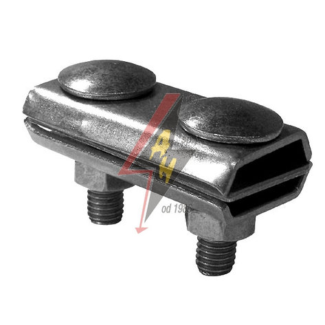 Соединитель параллельный (сквозные) соединения 2xM8x30, двойное, проволока Ø 5-8 mm, сталь нерж., фото 2