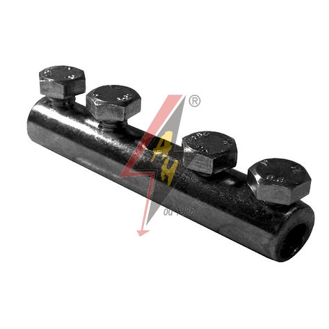 Соединитель продольный (сквозные) соединения 4xM8x10, Ø 11 mm, проволока Ø 5-10 mm, сталь нерж., фото 2