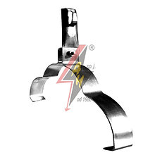 Коньковые держатели H=8 cm, проволока Ø 5-8 mm, серия Silver