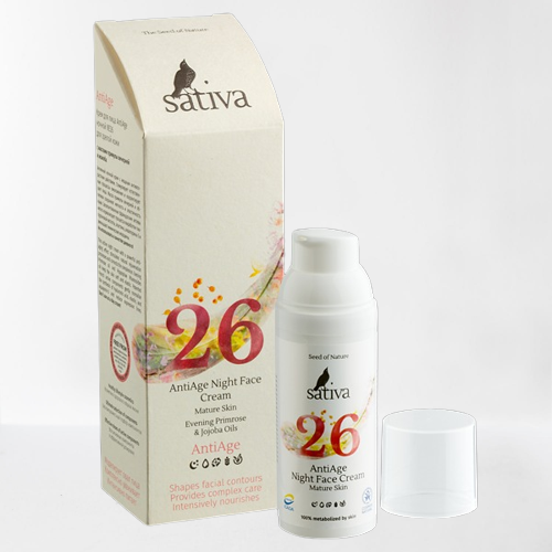 Крем для лица AntiAge ночной №26 для зрелой кожи от Sativa - фото 1 - id-p109991502