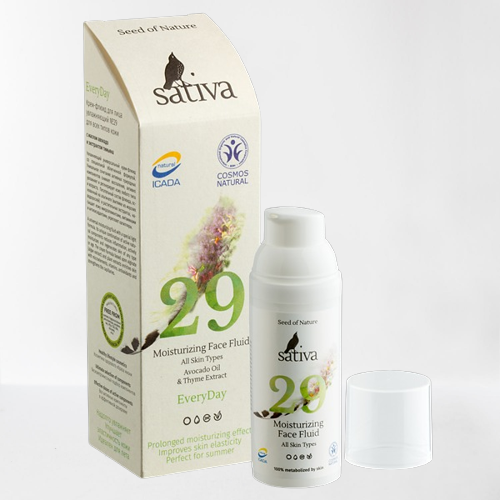 Крем-флюид для лица увлажняющий № 29 для всех типов кожи от Sativa