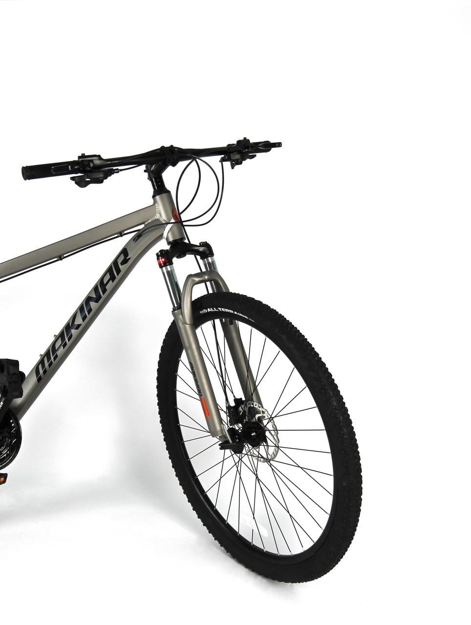 Алюминиевый велосипед на гидравлике Makinar 29 колеса серый - фото 3 - id-p109992639