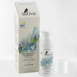Крем-флюид ночной №30 для чувствительной легко краснеющей кожи от Sativa