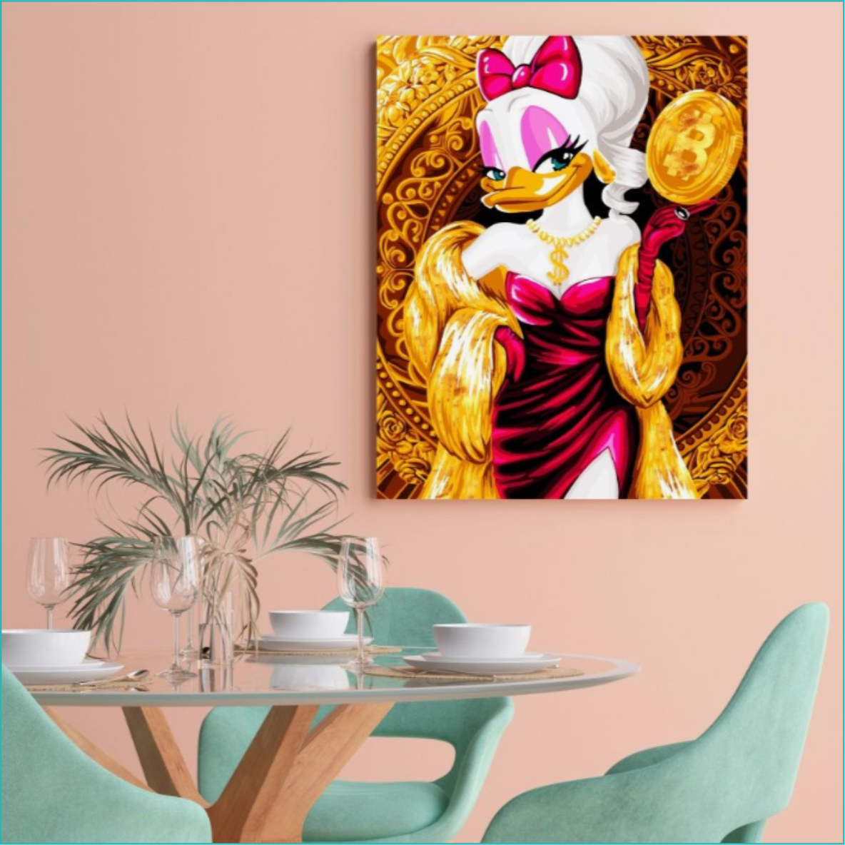 Картина по номерам "Красотка Дональда и Биткойн" Крипто Girl (Disney) (40х50) - фото 2 - id-p109996139
