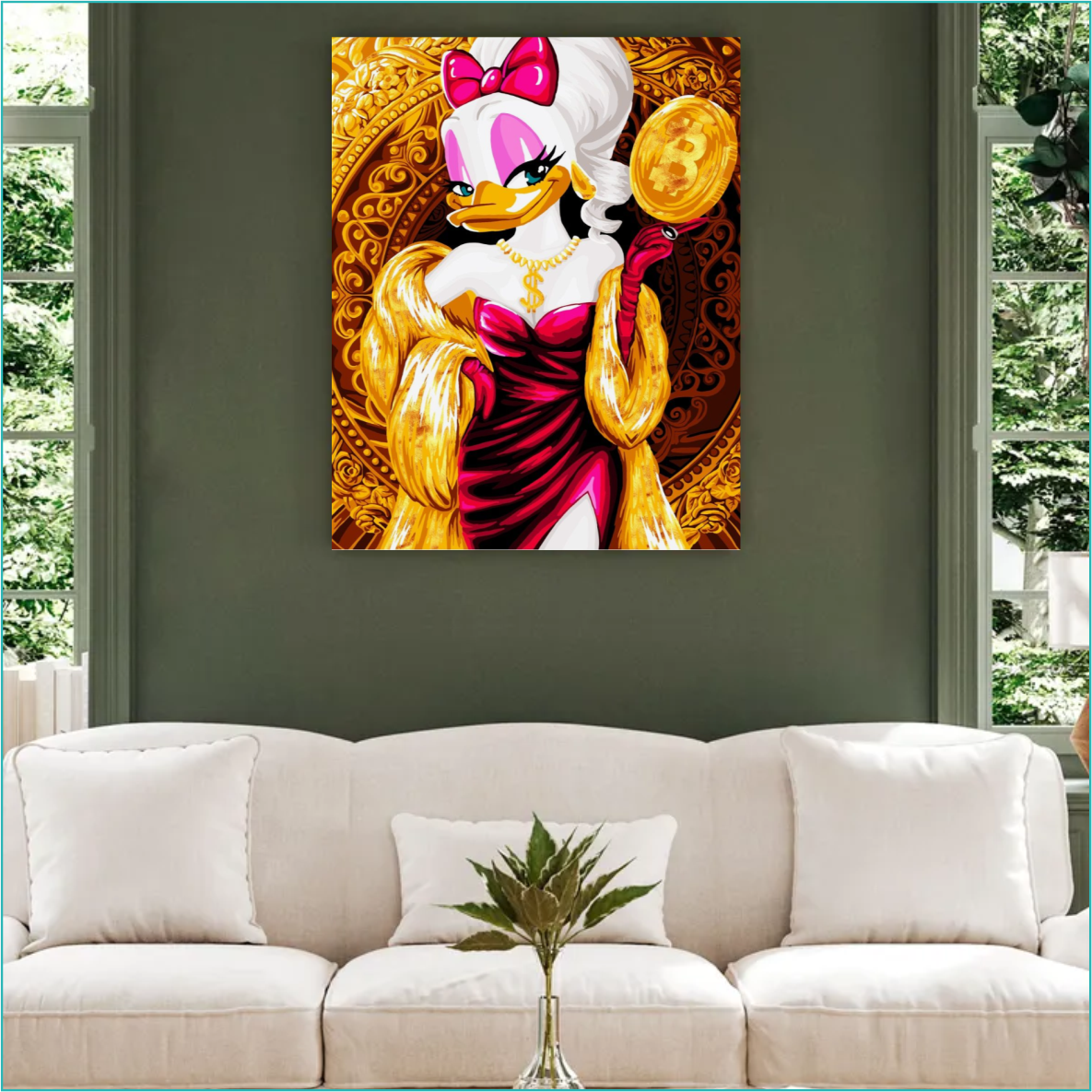 Картина по номерам "Красотка Дональда и Биткойн" Крипто Girl (Disney) (40х50) - фото 3 - id-p109996139