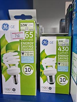 Энергосберегающая лампочка 12W Е14 General Electric