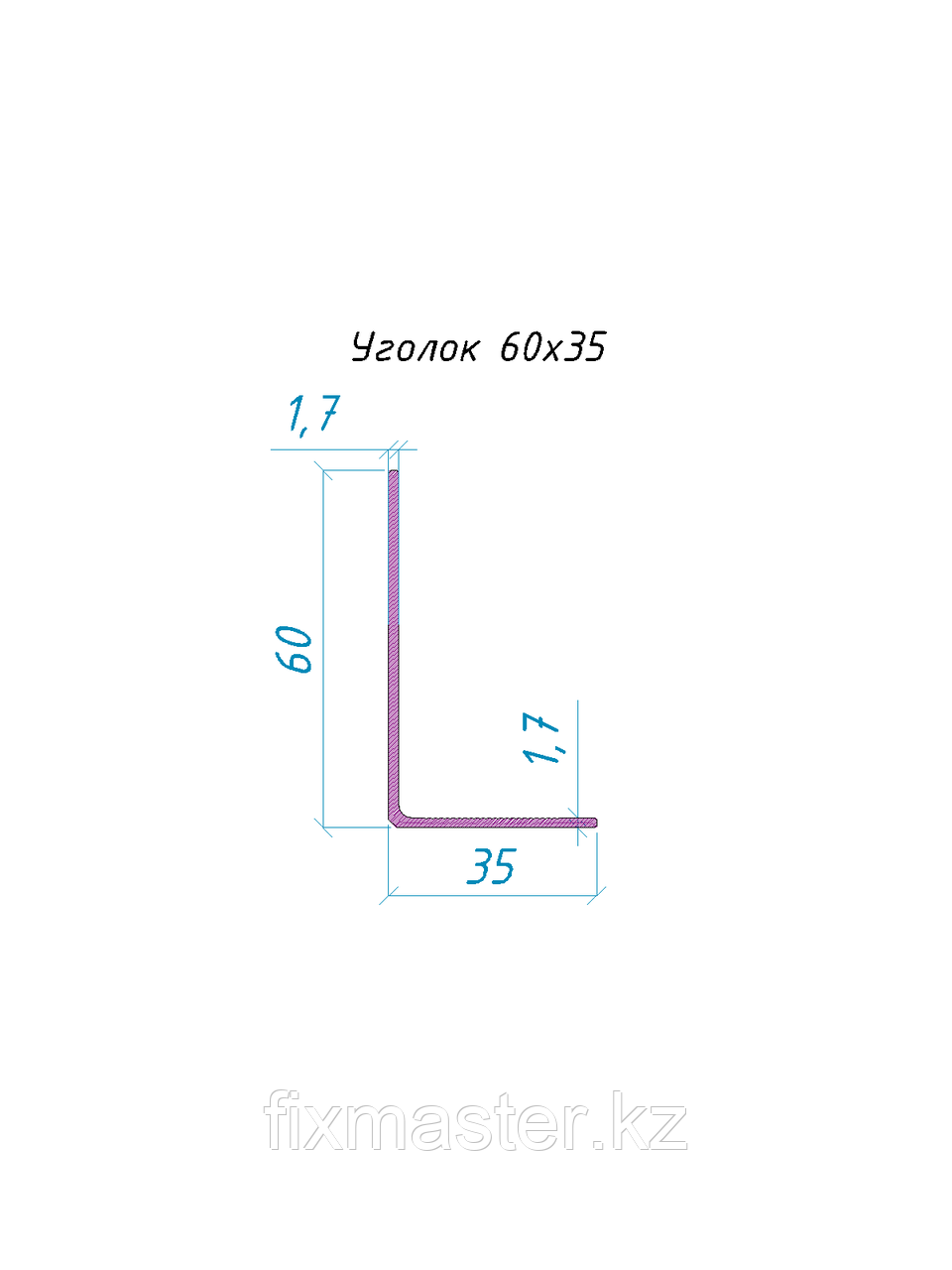 Уголок 60x35