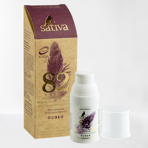 Успокаивающая сыворотка №82 для регенерации чувствительной и гиперчувствительной кожи от Sativa
