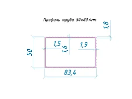Профиль труба 50х83мм