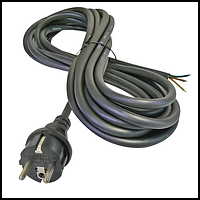 Шнур/Кабель резиновый, "3 метра", (2*∅1,5 мм) с резиновой вилкой