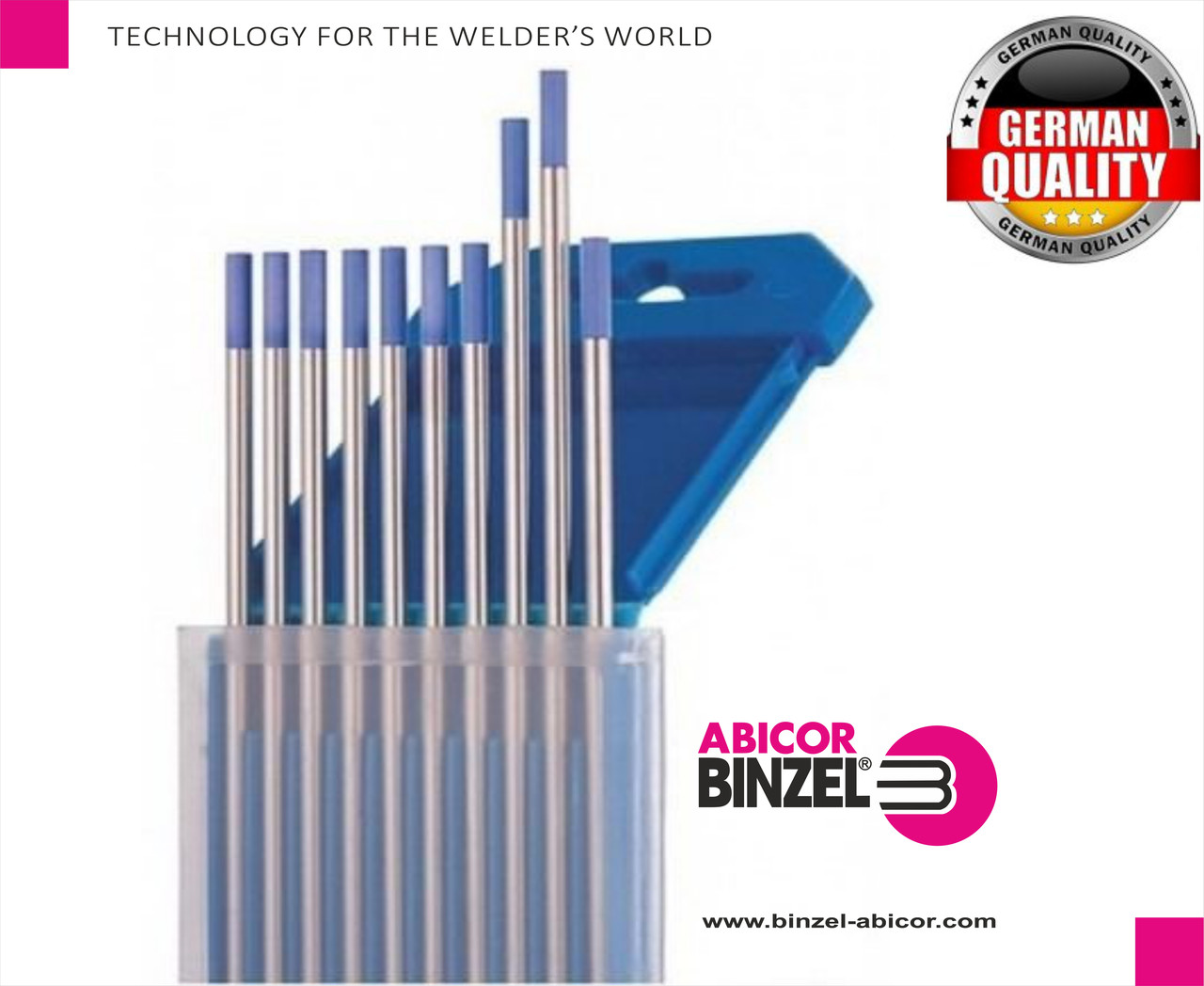 Вольфрамовый электрод WL20 2.4 х175 синий (ABICOR BINZEL®) - фото 1 - id-p110005624