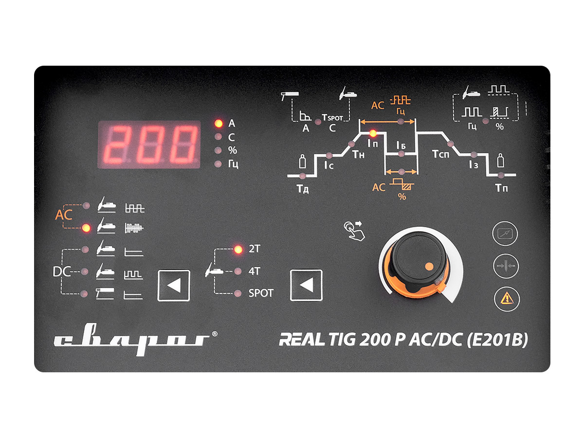 Сварочный инвертор REAL TIG 200 P AC/DC BLACK (E201B) - фото 8 - id-p110005847