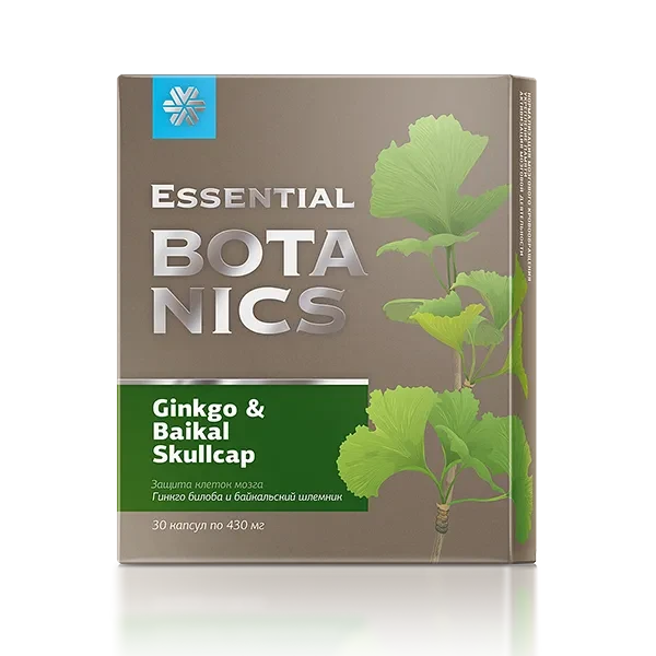 Essential Botanics - Гинкго билоба и байкальский шлемник. Мозговое кровообращение. Память