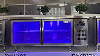 Холодильный стол со стеклом. t 10~2. 1800*700 см. HC9-1870B