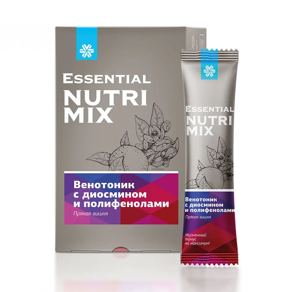 Essential Nutrimix - Венотоник с диосмином и полифенолами (пряная вишня), 8 шт. по 10 г