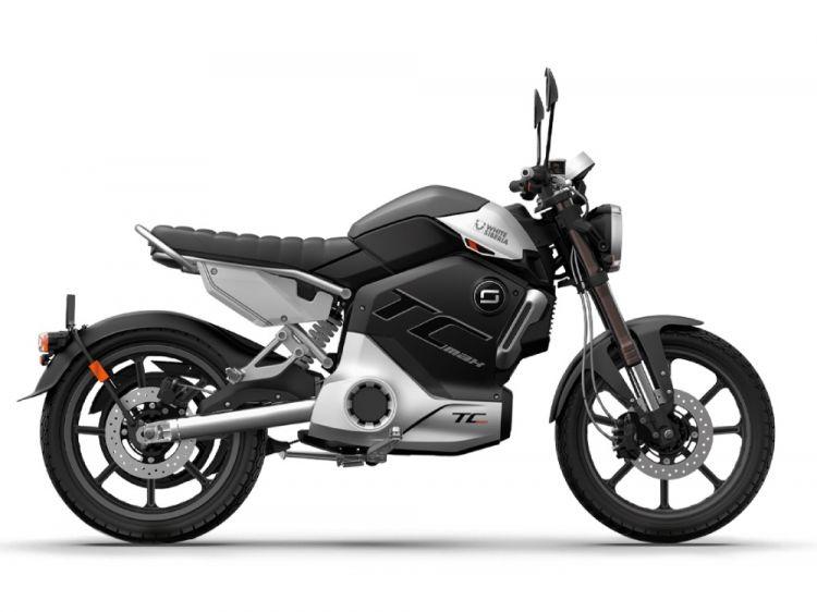 Электромотоцикл White Siberia Super Soco TC MAX (Черный-красный) - фото 1 - id-p110014312