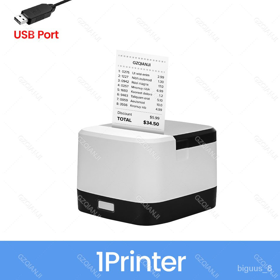 Принтер чеков Xprinter 58  бело-черный