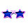 Огромные карнавальные очки "Звезды" (фиолетовые с синими стеклами), фото 2