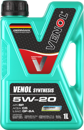 VENOL SYNTHESIS 5W20 SP C5 GF-6A 1 литр - фото 1 - id-p110020177