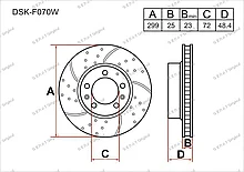 Тормозные диски MAZDA 6 c 2007 по 2013  1.8 / 2.0 / 2.2 / 2.5 (Передние)
