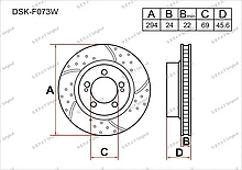 Тормозные диски CITROEN C-Crosser  c 2007 по 2012    2.0 / 2.2 / 2.4  (Передние)