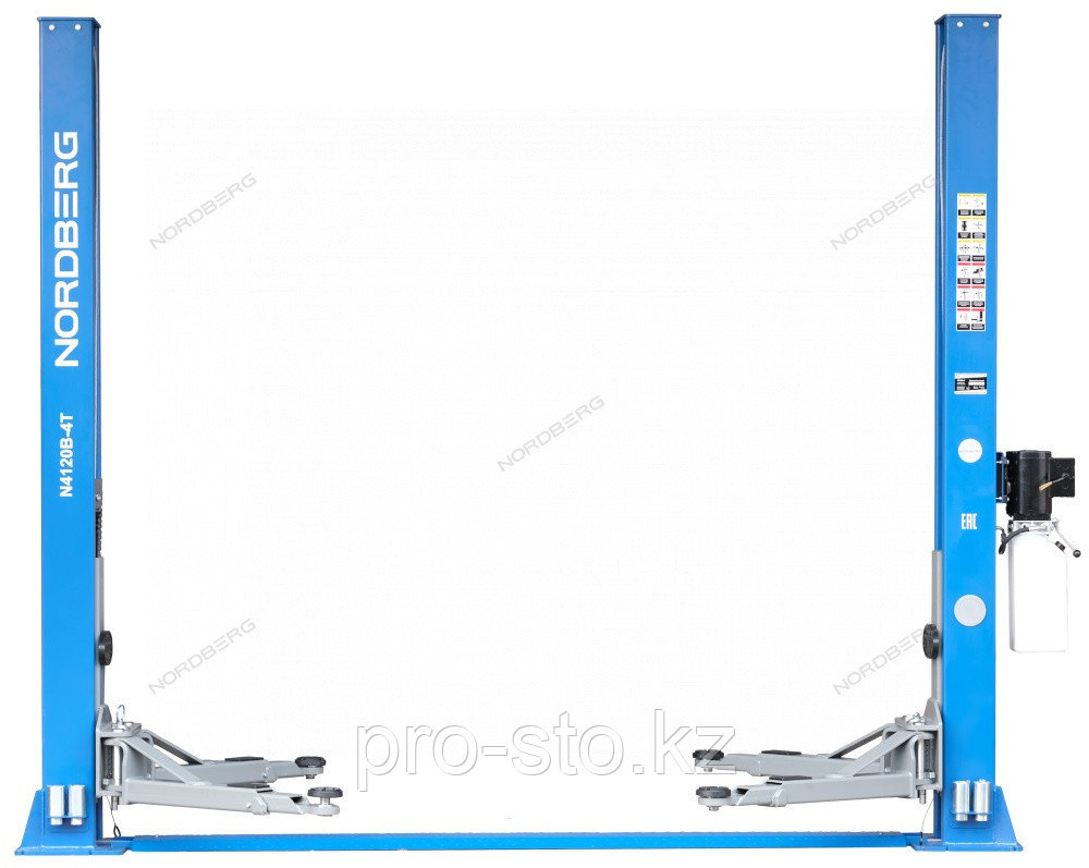 Подъемник 380V и 220V 2х стоечный 4т (синий) NORDBERG