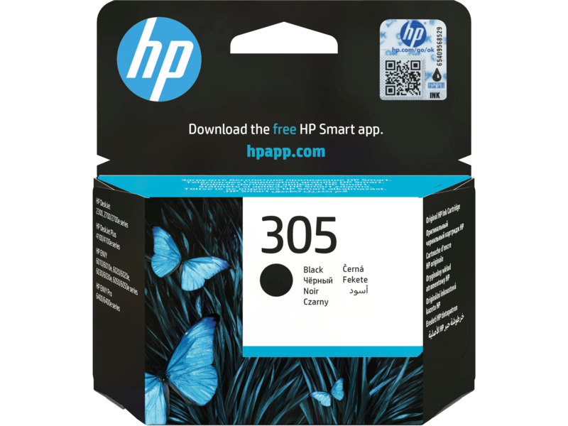 HP 3YM61AE Картридж струйный черный HP 305, для DeskJet 2320/2710/2720/2721/2723/4120/4122, ресурс до 120 стр - фото 1 - id-p110033396