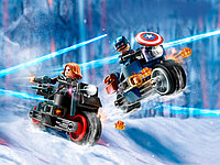LEGO Super Heroes 76260 Черная вдова и Капитан Америка на мотоциклах, конструктор ЛЕГО
