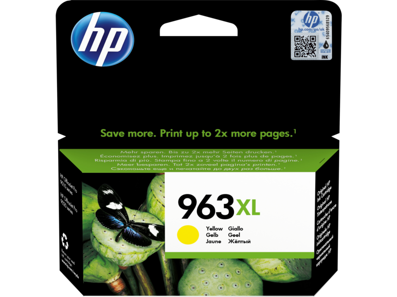 HP 3JA29AE Картридж струйный желтый HP 963XL для OfficeJet 9013/9023/9010/9020, ресурс до 1600 стр - фото 1 - id-p110034026