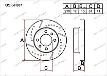 Тормозные диски  DACIA Logan c 2004 по 2013   1.0 / 1.2 / 1.4 / 1.5 / 1.6 (Передние)