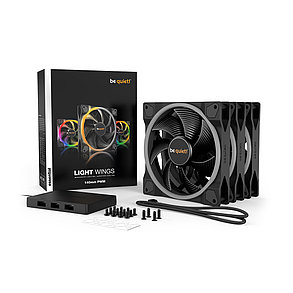Вентилятор для компьютерного корпуса Bequiet! Light Wings 140mm PWM ARGB Triple Pack, фото 3