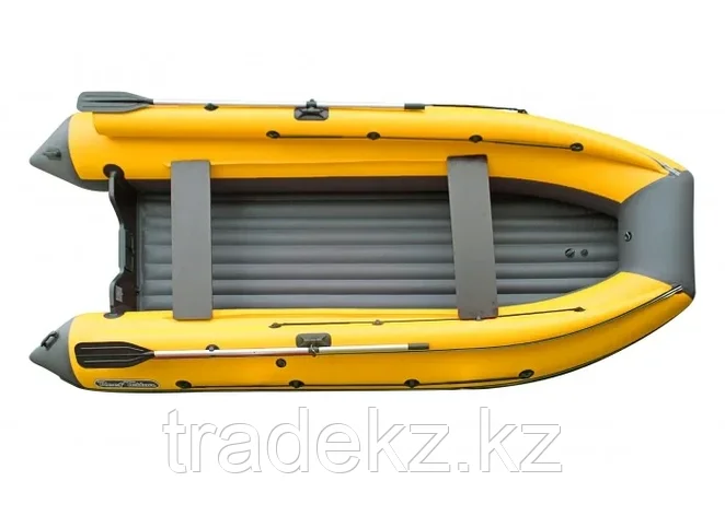 Лодка REEF-360 F НД ТРИТОН стеклопластиковый интерцептер тем.серый/желтый, фото 2