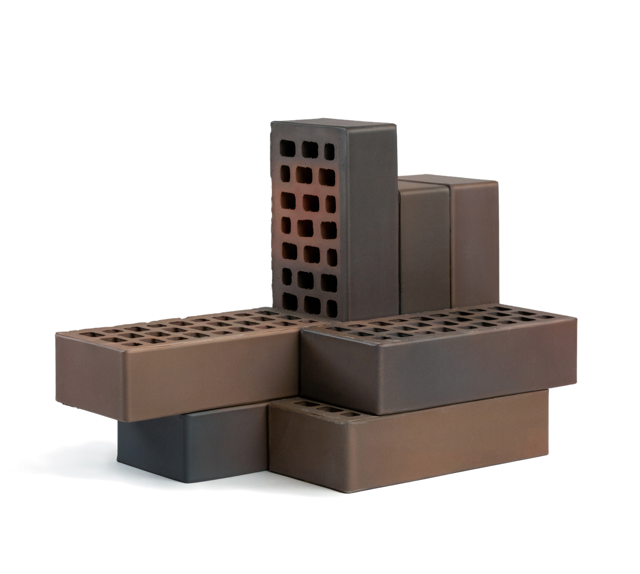 Лицевой керамический кирпич Флеш "Амур" М200 250x120x65 мм (1Нф)  Пустотелый Гладкий, фото 1