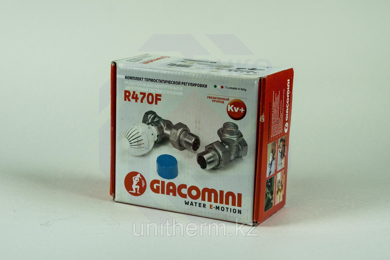 Комплект термостатической регулировки радиаторный GIACOMINI R470F-KV угловой ¾" - фото 1 - id-p110047601