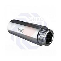 Удлинитель V&G VALOGIN НР/ВР хромированный 1/2" x 50 мм