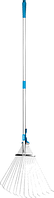 Грабли веерные GRINDA, телескопический алюминиевый черенок, 15 зубцов серия «PRO Line»