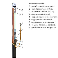 Концевая кабельная Муфта 1 ПКВТ-10 (150-240) без наконечников (компл. 3 фазы L-300) ЗЭТАРУС