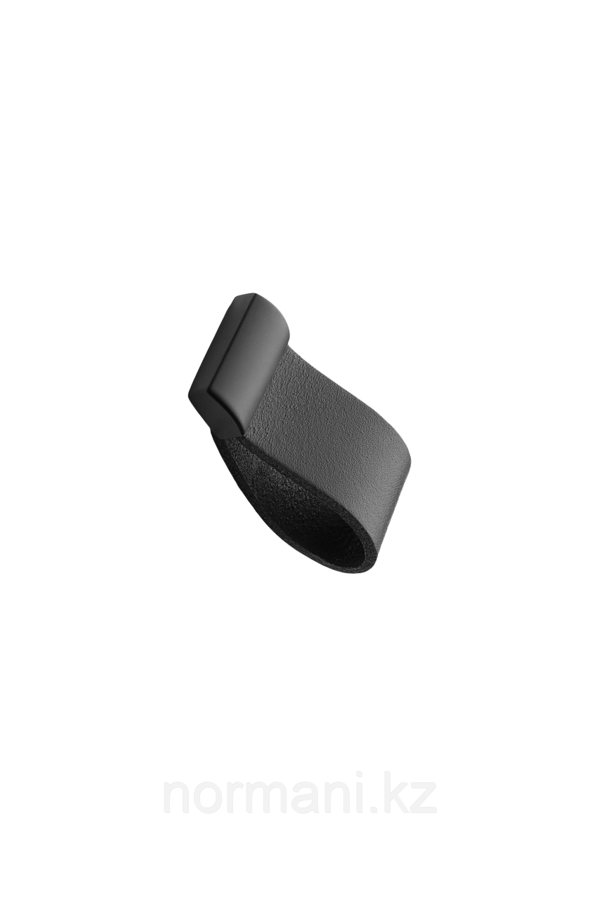 Ручка кнопка STRAP /Leather черная/черная CC16mm L30,6mm W23,9mm