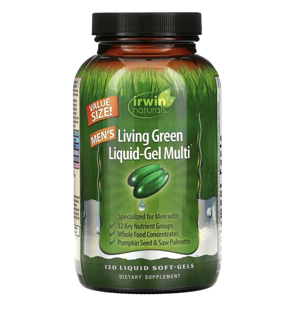 Irwin naturals mens living green liquid gel multi, 120 жидких гелевых капсул - фото 1 - id-p110052943