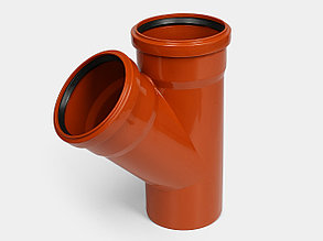 Тройник канализационный 110х110/45 оранжевый