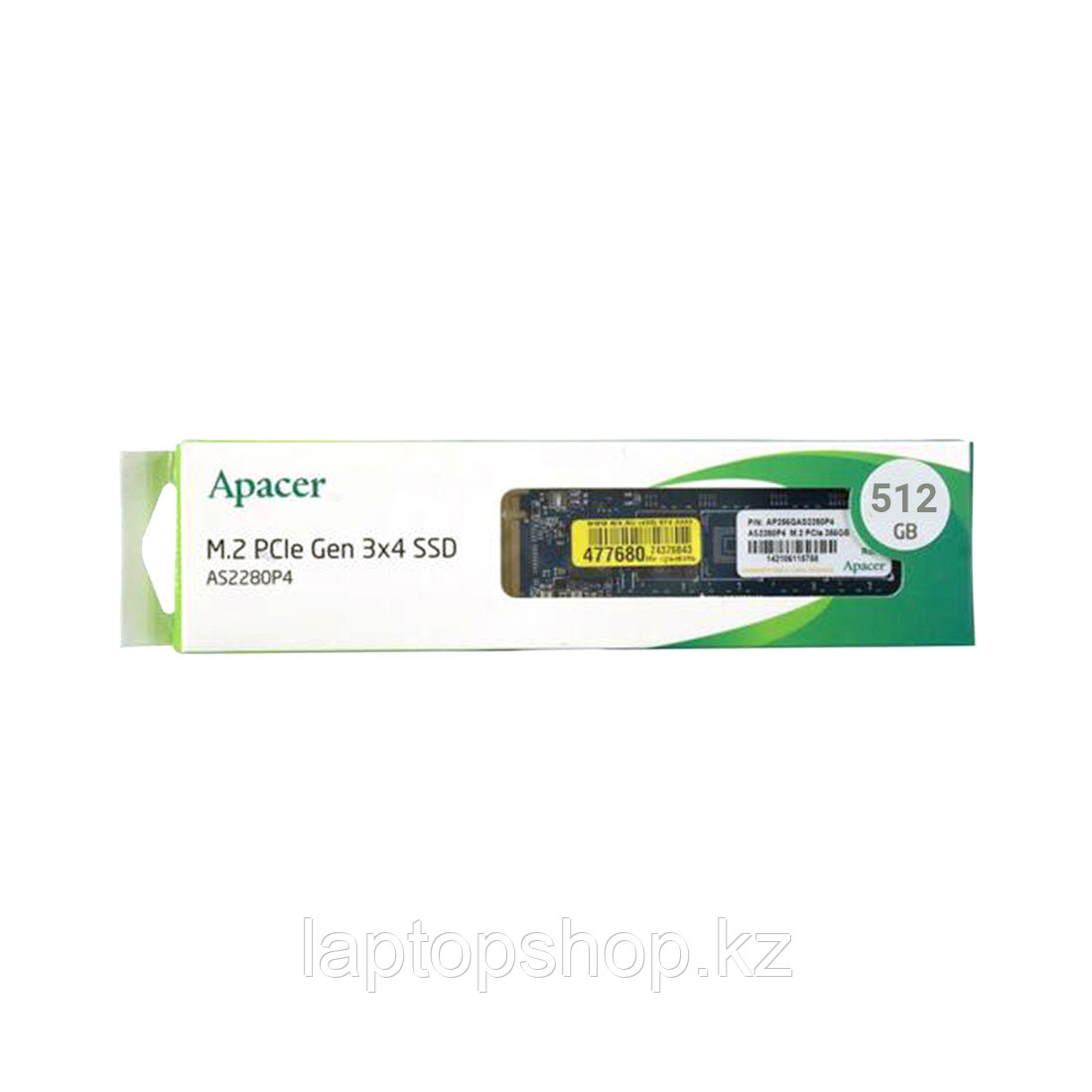 Apacer 512 GB, AS2280P4 AP512GAS2280P4-1, M.2 NVMe PCIe 3.0x4, 3000/2000 Мб/с