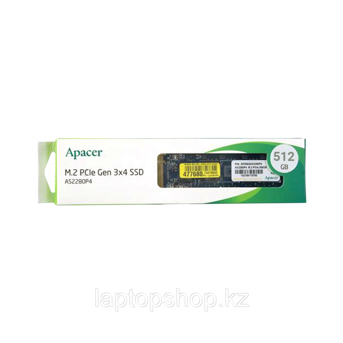 Apacer 512 GB, AS2280P4 AP512GAS2280P4-1, M.2 NVMe PCIe 3.0x4, 3000/2000 Мб/с