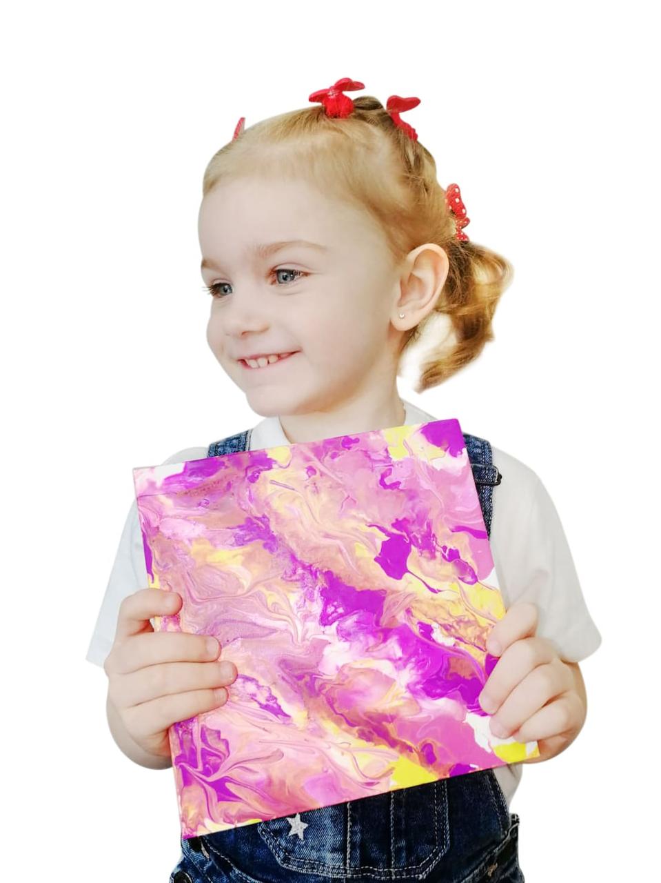 Набор для рисования «Жидкий акрил» №4 (розовые цвета) - фото 4 - id-p110061649