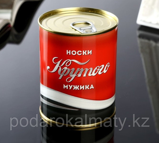 Носки в банке "Крутого мужика" (мужские, цвет черный) - фото 1 - id-p110061650