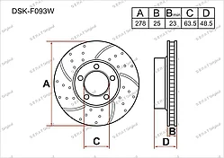 Тормозные диски FORD Focus c 2003 по н.в.  1.0 / 1.4 / 1.5 / 1.6 / 1.8 / 2.0 (Передние)