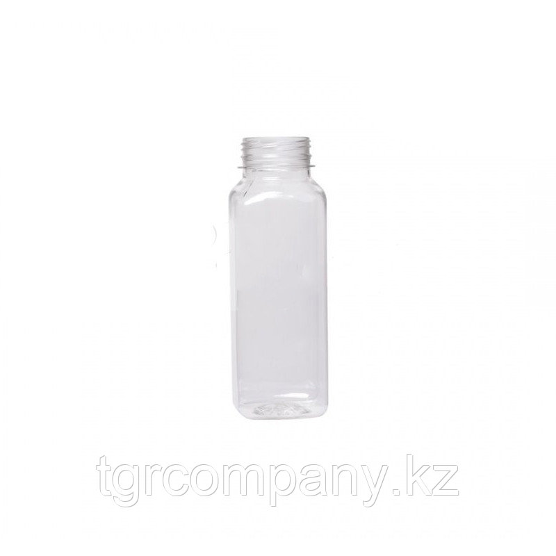 Бутылка 300 мл, прозрачная, горло 38мм, квадрат, ПЭТ с крышкой / в упаковке 300 штук - фото 1 - id-p107294580