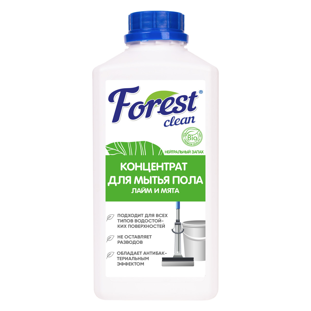 Forest clean Концентрат для мытья пола Лайм и мята 1000 мл - фото 1 - id-p110070104