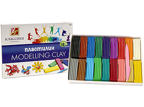 Пластилин - 18цветов. "Классика" 360Г. со стеком картон .уп. (луч)