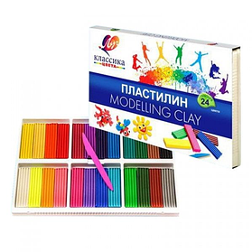 Пластилин 24цв. 480г Луч «Классика»